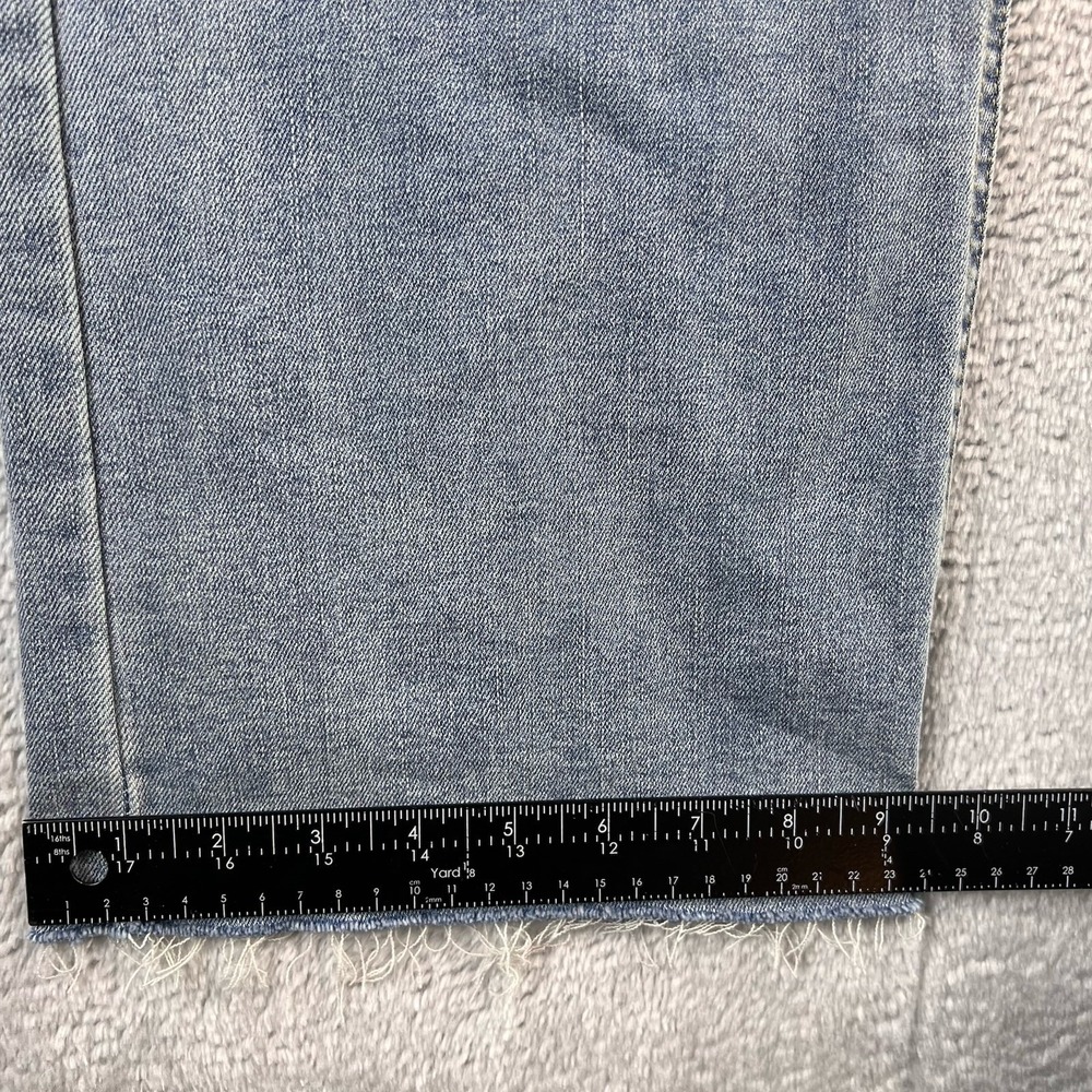 Oat New York High Rise Wide Leg Raw Hem Jeans Womens 30 Fits 32x28 Denim - Picture 6 of 9